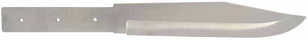 Large Full Tang Carbon Steel Bowie Blade Blank,
10" blade, ground finish,
made in the U.S.A.